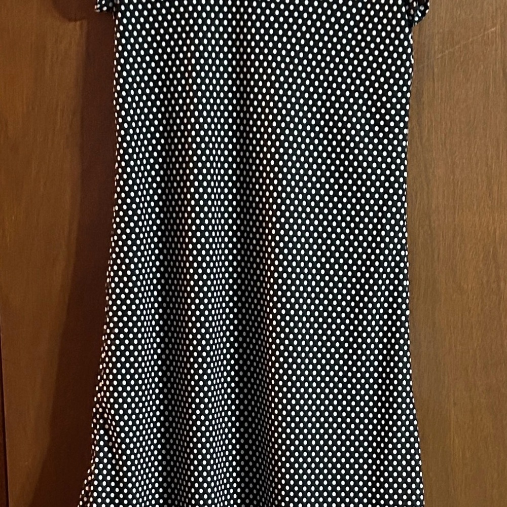 White Stag Black and White Polka Dot Midi Dress size 14